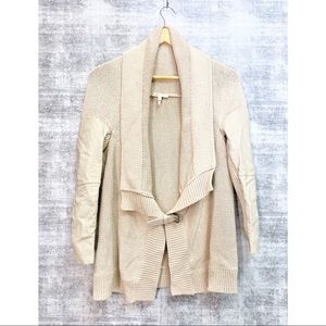 Maje Alane leather sleeve cardigan Sz 1